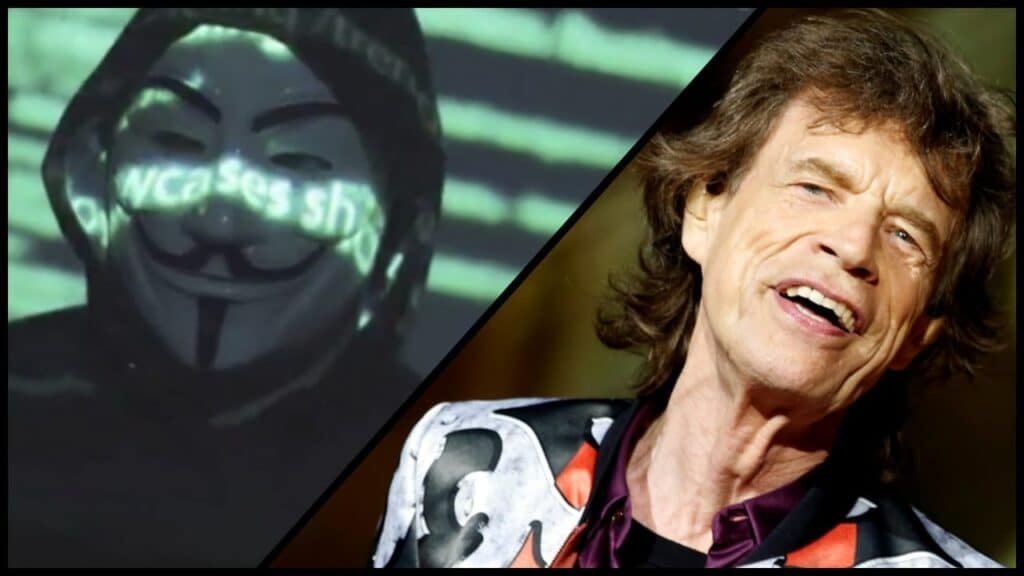 Reaparece Anonymous y arremete contra Mick Jagger por tráfico sexual de menores. collagex 1